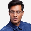 Generous Matte Silver MetalEyeglass Frames for Men from EyeBuyDirect