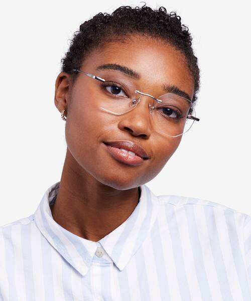 Matte Silver Generous -  Metal Eyeglasses