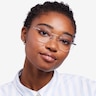 Generous Matte Silver MétalMontures de lunettes de vue pour Femmes d'EyeBuyDirect