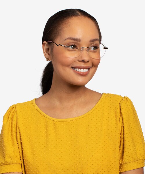 Ajar Silver MetalEyeglass Frames for Women from EyeBuyDirect