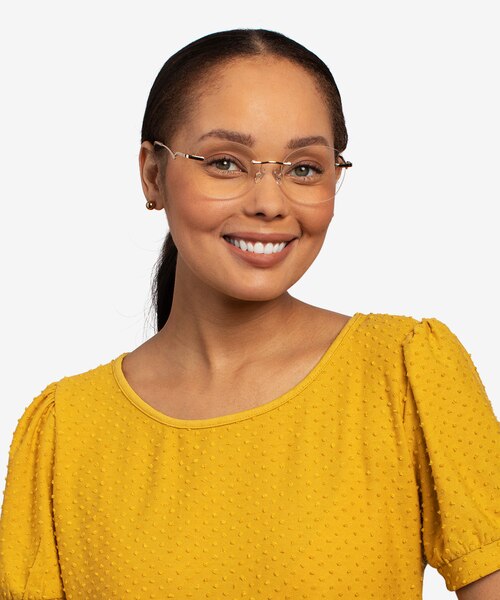 Ajar Gold MetalEyeglass Frames for Women from EyeBuyDirect