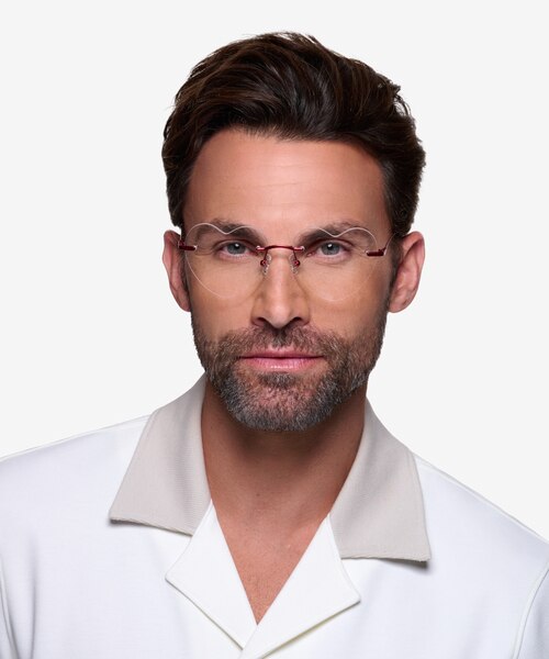 Amore Burgundy MetalEyeglass Frames for Men from EyeBuyDirect