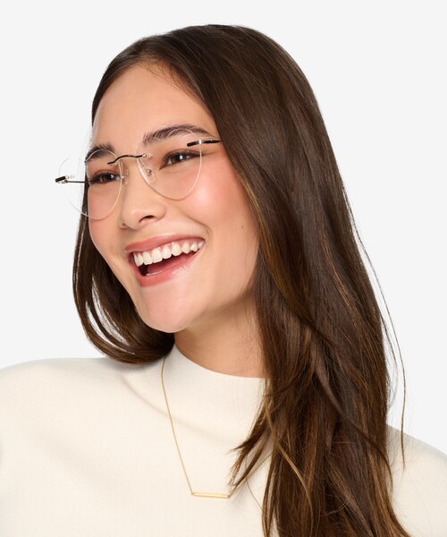 Amore Gold MetalEyeglass Frames for Women from EyeBuyDirect