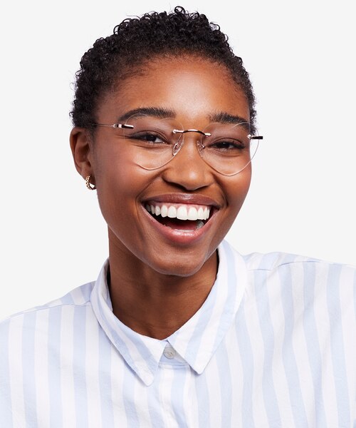 Amore Rose Gold MetalEyeglass Frames for Women from EyeBuyDirect