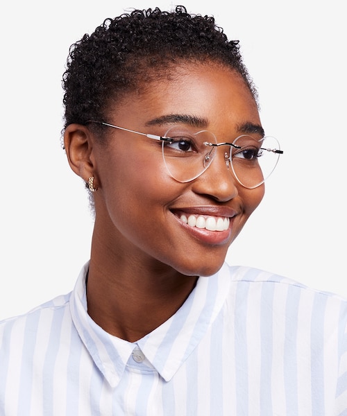 Amore Silver MetalEyeglass Frames for Women from EyeBuyDirect
