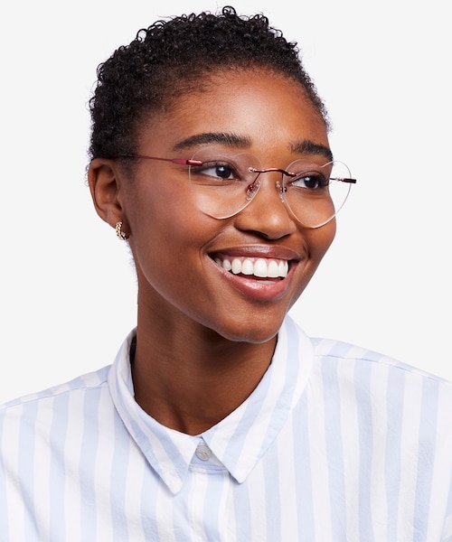Amore Red MetalEyeglass Frames for Women from EyeBuyDirect