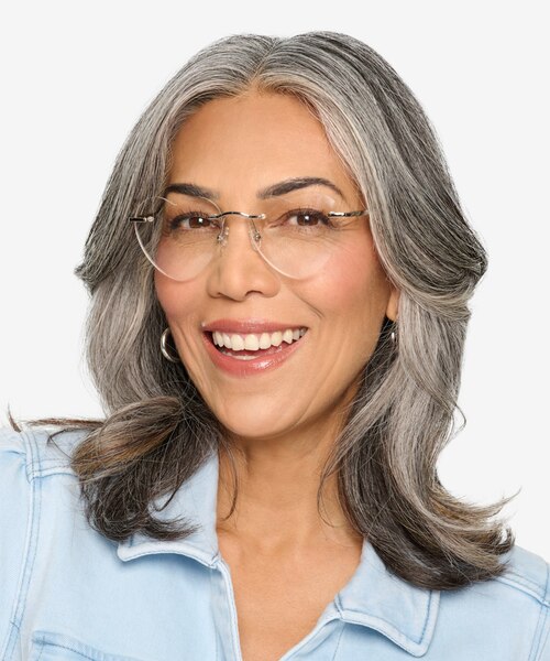 Bae Silver MetalEyeglass Frames for Women from EyeBuyDirect