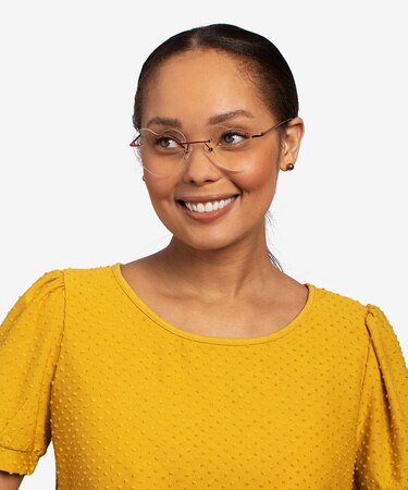 Burgundy Love -  Metal Eyeglasses