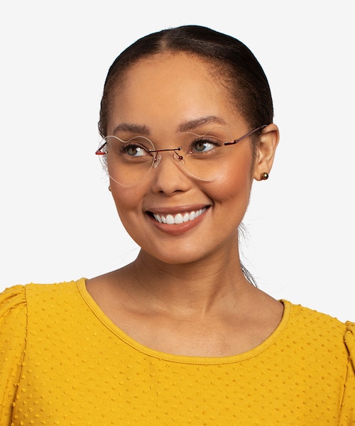 Love Burgundy MetalEyeglass Frames for Women from EyeBuyDirect