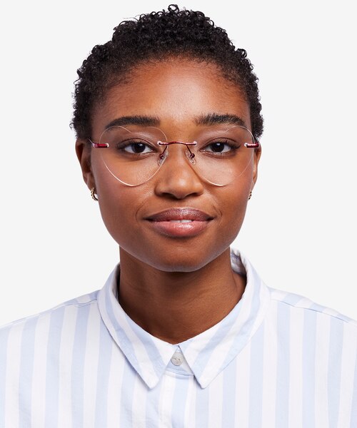Spark Glitter Red MetalEyeglass Frames for Women from EyeBuyDirect