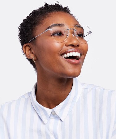 Glitter Silver Spark -  Metal Eyeglasses