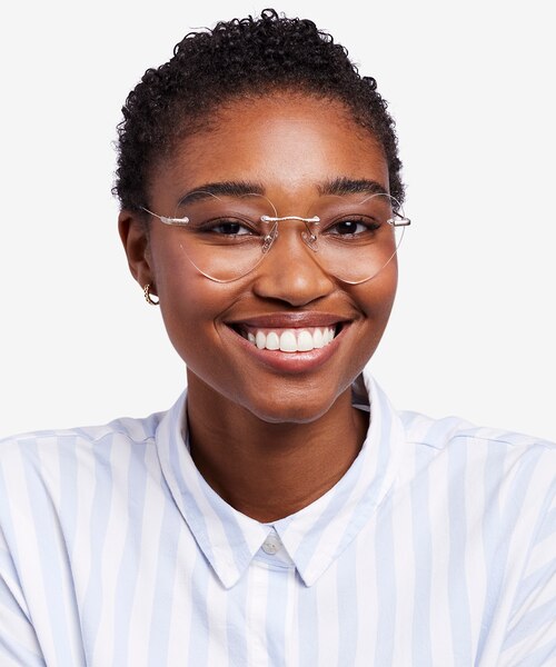 Spark Glitter Gold MetalEyeglass Frames for Women from EyeBuyDirect