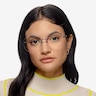 Outlook Blue MetalEyeglass Frames for Women from EyeBuyDirect