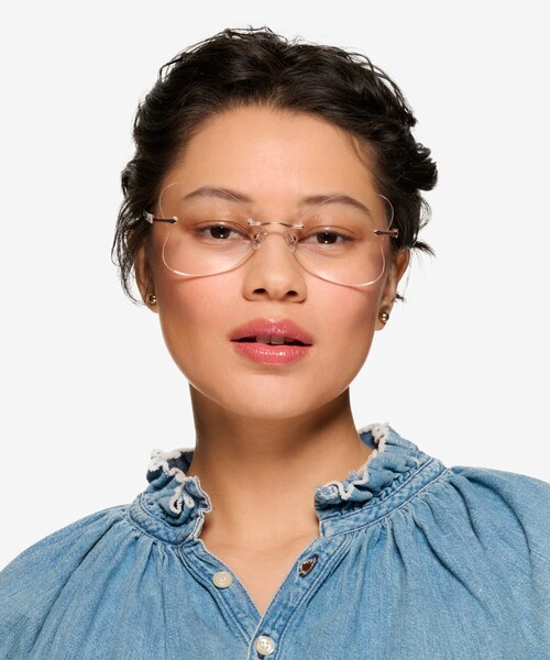 Wish Matt Rose Gold MetalEyeglass Frames for Women from EyeBuyDirect