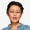 Wish Matt Rose Gold MetalEyeglass Frames for Women from EyeBuyDirect