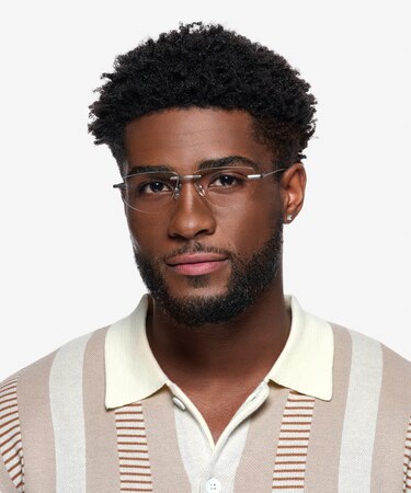 Matte Silver Phil -  Metal Eyeglasses