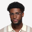 Phil Matte Silver MetalEyeglass Frames for Women from EyeBuyDirect