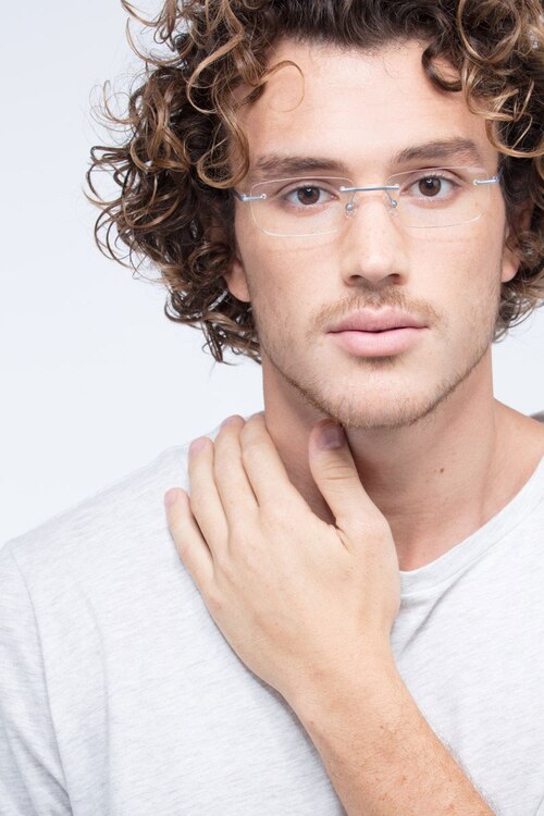 Port Gray TitaniumEyeglass Frames for Men from EyeBuyDirect