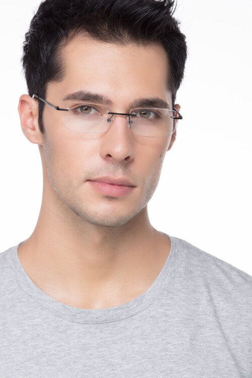 Wheeler Black TitaniumEyeglass Frames for Men from EyeBuyDirect