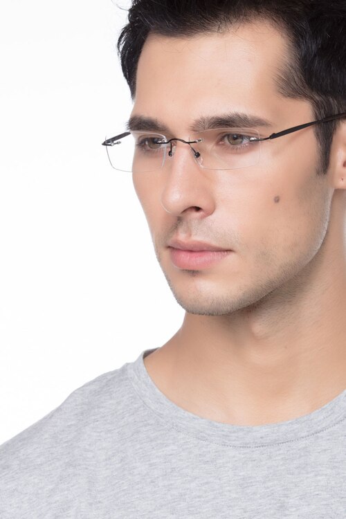 Trinity Black TitaniumEyeglass Frames for Men from EyeBuyDirect