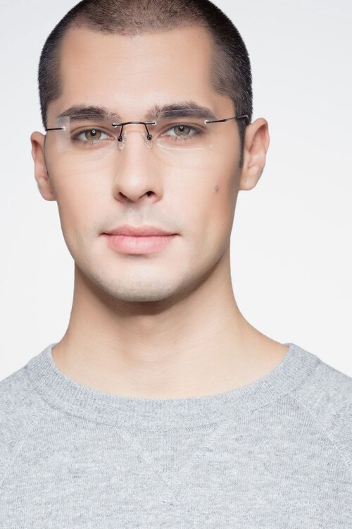 Giroux Black TitaniumEyeglass Frames for Men from EyeBuyDirect