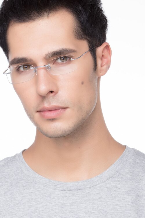 Giroux Silver TitaniumEyeglass Frames for Men from EyeBuyDirect