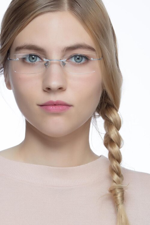 Giroux Silver TitaniumEyeglass Frames for Women from EyeBuyDirect