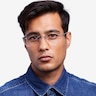 Smooth Dark Gunmetal TitaniumEyeglass Frames for Men from EyeBuyDirect