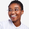 Smooth Dark Gunmetal TitaniumEyeglass Frames for Women from EyeBuyDirect