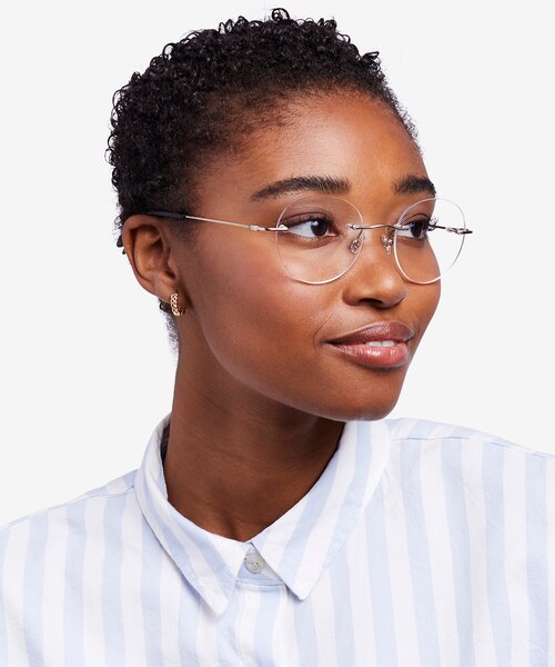 Shine Gold TitaniumEyeglass Frames for Women from EyeBuyDirect