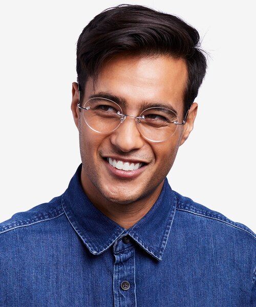 Shine Silver TitaniumEyeglass Frames for Men from EyeBuyDirect