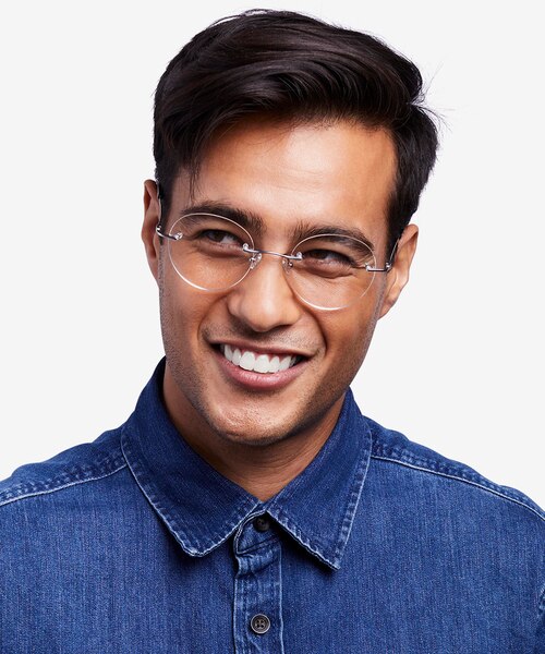 Shine Silver TitaniumEyeglass Frames for Men from EyeBuyDirect