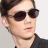 Santorini Brown MetalSunglass Frames for Men from EyeBuyDirect