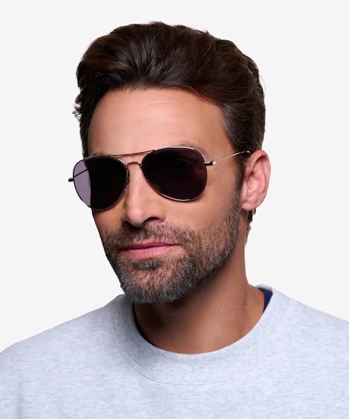 Good Vibrations Silver MetalSunglass Frames for Men from EyeBuyDirect