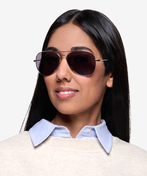 Good Vibrations Silver MetalSunglass Frames for Women from EyeBuyDirect