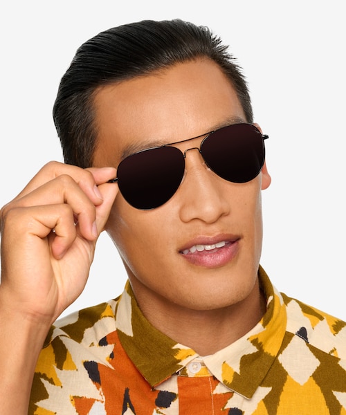 Good Vibrations Black MetalSunglass Frames for Men from EyeBuyDirect