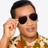 Good Vibrations Black MetalSunglass Frames for Men from EyeBuyDirect