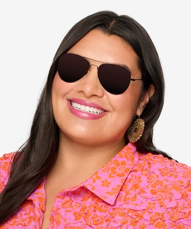 Black Good Vibrations -  Vintage Metal Sunglasses