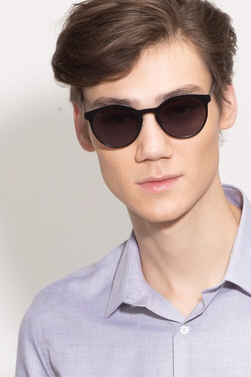 Copenhagen Matte Black MetalSunglass Frames for Men from EyeBuyDirect