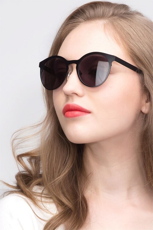 Copenhagen Matte Black MetalSunglass Frames for Women from EyeBuyDirect