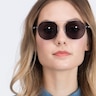 Hendrix Black & Silver MetalSunglass Frames for Women from EyeBuyDirect