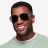 Camp Black Silver MetalSunglass Frames for Men from EyeBuyDirect