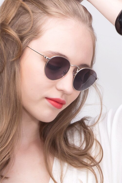 Disclosure Silver MetalSunglass Frames for Women from EyeBuyDirect