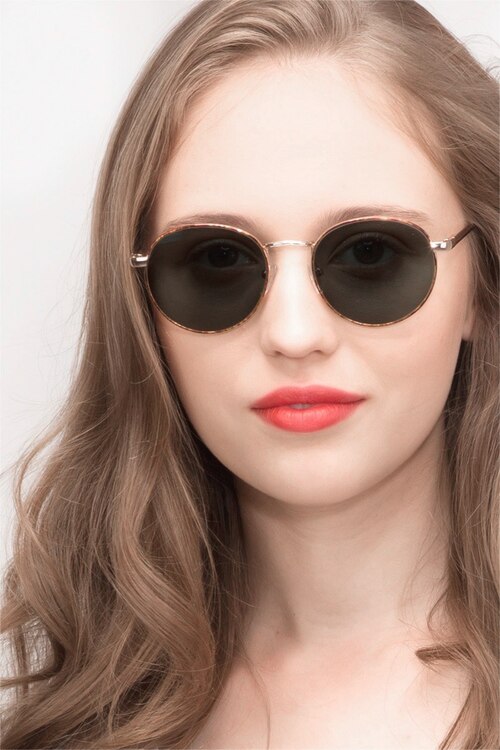 Saigon Tortoise Golden MetalSunglass Frames for Women from EyeBuyDirect