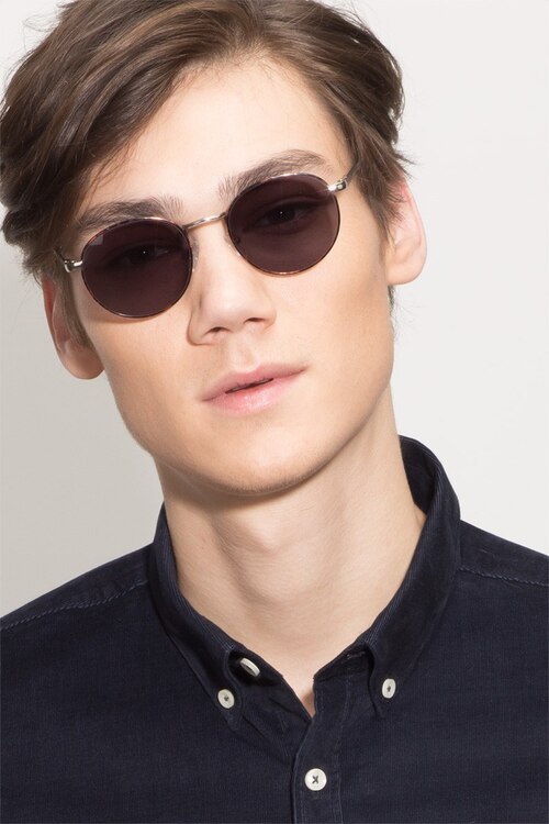 Saigon Tortoise Silver MetalSunglass Frames for Men from EyeBuyDirect