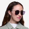 Fume Noir MétalSoleil de Lunette de vue pour Femmes d'EyeBuyDirect