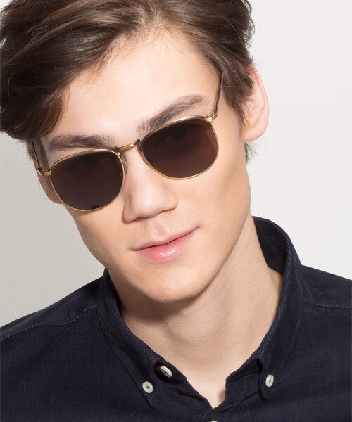 Fume Bronze MetalSunglass Frames for Men from EyeBuyDirect