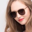 Fume Bronze MetalSunglass Frames for Women from EyeBuyDirect