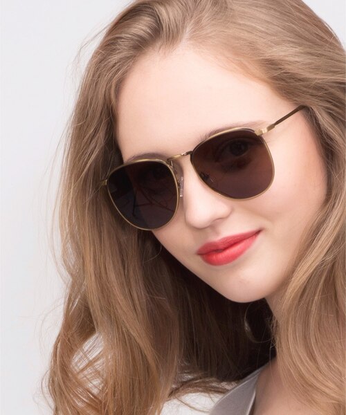 Fume Bronze MetalSunglass Frames for Women from EyeBuyDirect