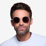 Guru Silver MetalSunglass Frames for Men from EyeBuyDirect